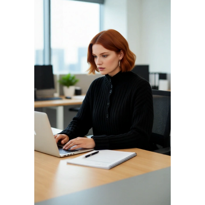 Kadın Fitilli Dokuma Triko Kazak Relaxed Kalıp Dik Yaka Düğmeli Detay Kış Konforu Şıklığı Kaliteli