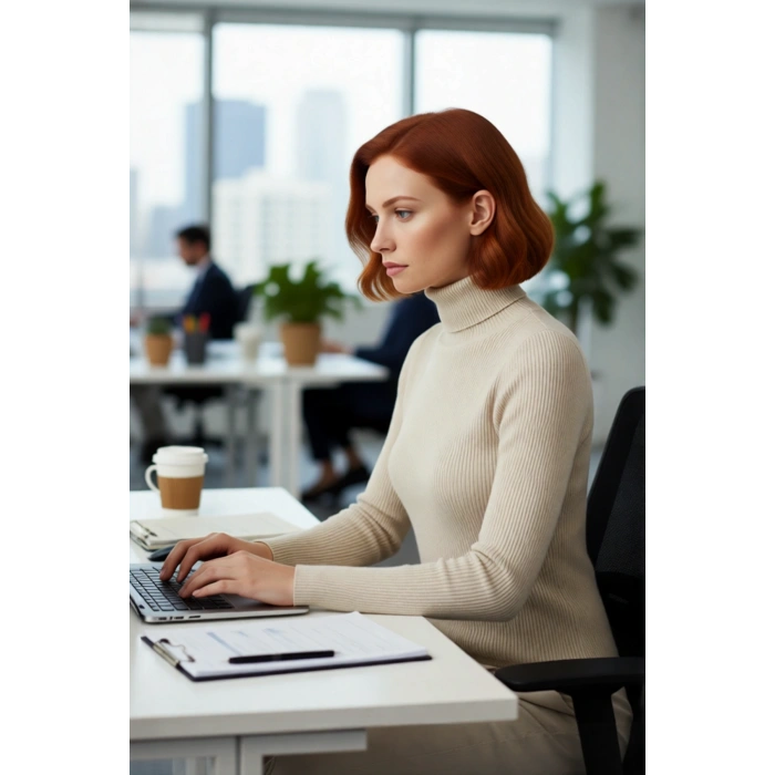 Kadın Fitted Balıkçı Yaka Akrilik Triko Kazak Soğuk Günler İçin Uzun Kollu Şık ve Modern Seçenek