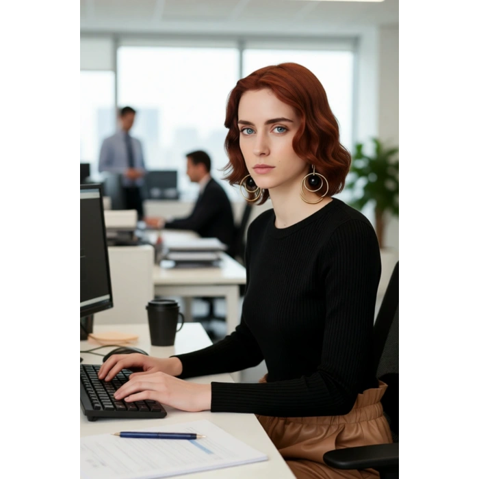 Kadın Fitted Bisiklet Yaka Uzun Kollu Fitilli Triko Kazak Günlük Şık ve Konforlu Stil Kaliteli