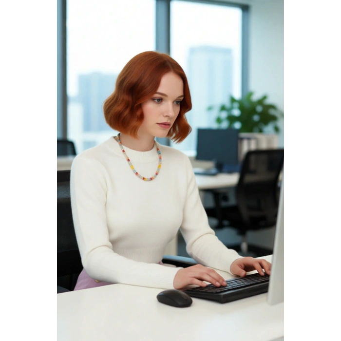 Kadın Fitted Crop Akrilik Bisiklet Yaka Uzun Kollu Triko Kazak İlkbahar Sonbahar Kış Şıklığı