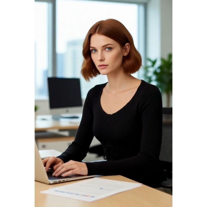 Kadın Fitted Havuz Yaka İnce Triko Crop Bağlama Detaylı Uzun Kollu Modern Şık Günlük Kazak