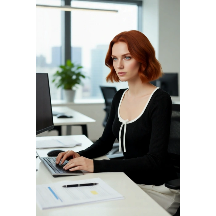 Kadın Fitted Kalıp Fitilli Dokuma Havuz Yaka Triko Kazak İnce Yapısıyla Modern Bir Stil Sunar