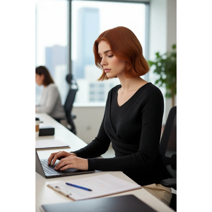 Kadın Fitted V Yaka Drape Detaylı Triko Kazak İlkbahar Sonbahar Günlük Şıklık İçin İdeal Seçim