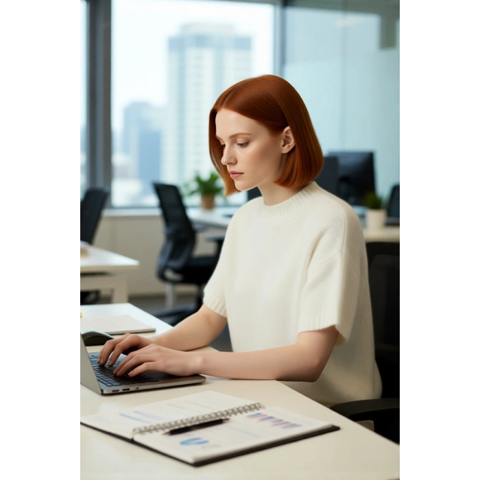 Kadın Geniş Kalıp Basic Dik Yaka Kalın Selanik Dokulu Düşük Kısa Kollu Triko Kazak Günlük Şıklık