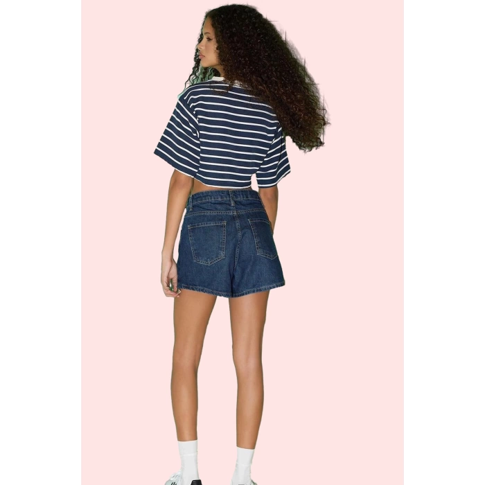 Kadın Geniş Paça Denim Şort City Short Kalıp Pamuklu Günlük Stil Yaz Aylarının Vazgeçilmezi
