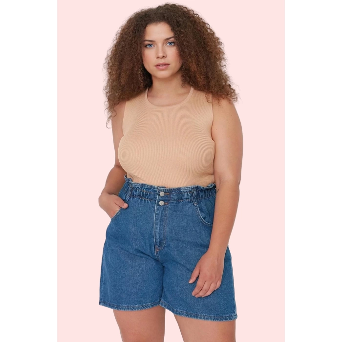 Kadın Geniş Paça Denim Şort Yüksek Bel Pamuklu Günlük Kombinler Yaz Aylarının Vazgeçilmezi