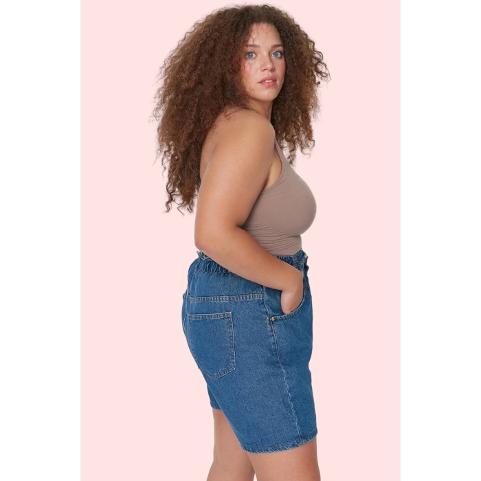 Kadın Geniş Paça Denim Şort Yüksek Bel Pamuklu Günlük Kombinler Yaz Aylarının Vazgeçilmezi