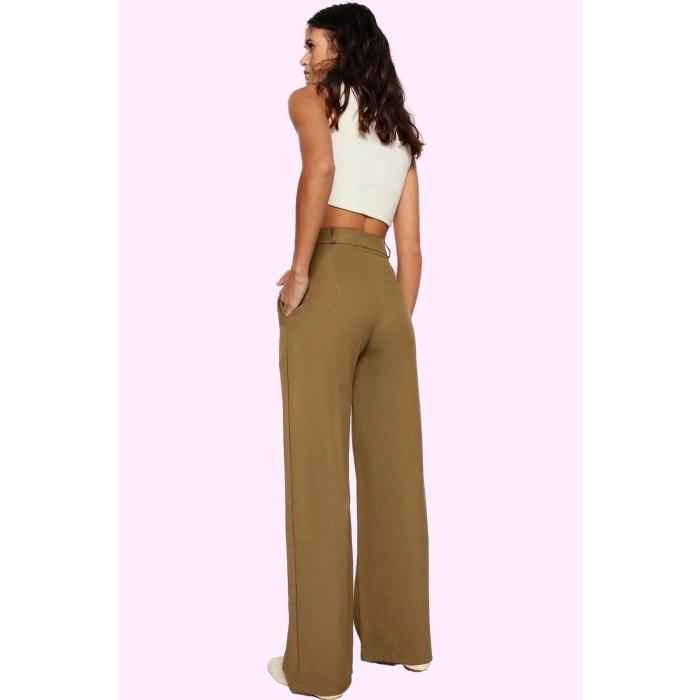 Kadın Geniş Paça Dokuma Pantolon Casual Stil Günlük Kombinler İçin Yaz Aylarının Vazgeçilmezi