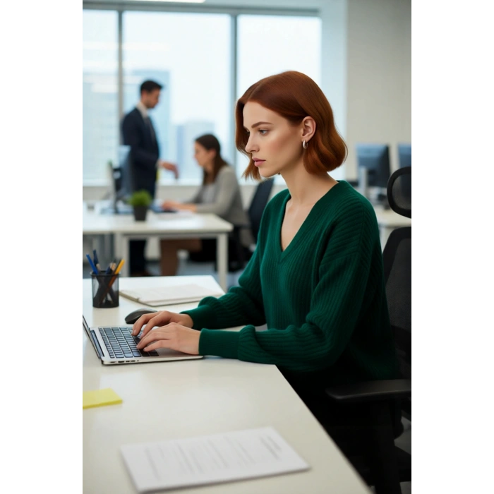 Kadın Gri Oversize V Yaka Triko Kazak Rahat Düşük Kol Fitilli Dokuma Kış Şıklığı Sunar Kaliteli