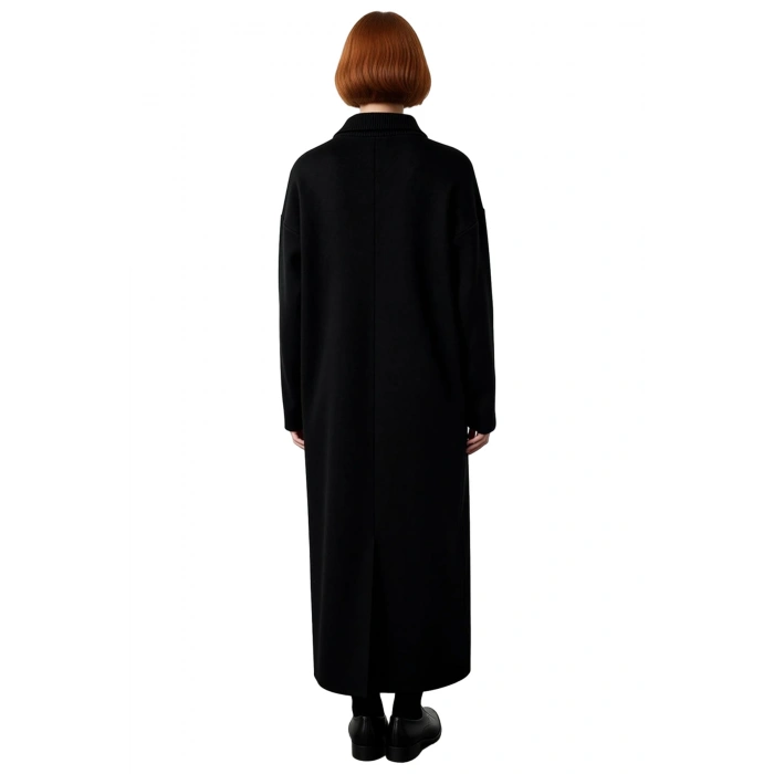 Kadın Gri Rahat Kesim Maxi Triko Elbise Fermuar Detaylı Dik Yaka Kışlık Günlük Stil Seçimi