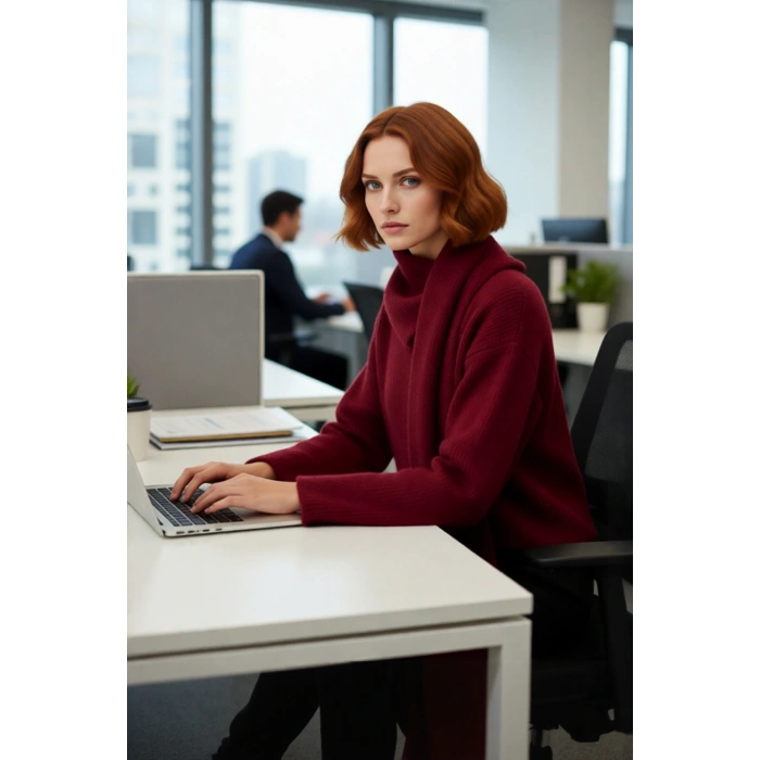 Kadın Gri Regular Kalıp Kalın Düşük Kol Şal Yaka Crop Triko Kazak Kış Sezonu Günlük Stil İçin İdeal