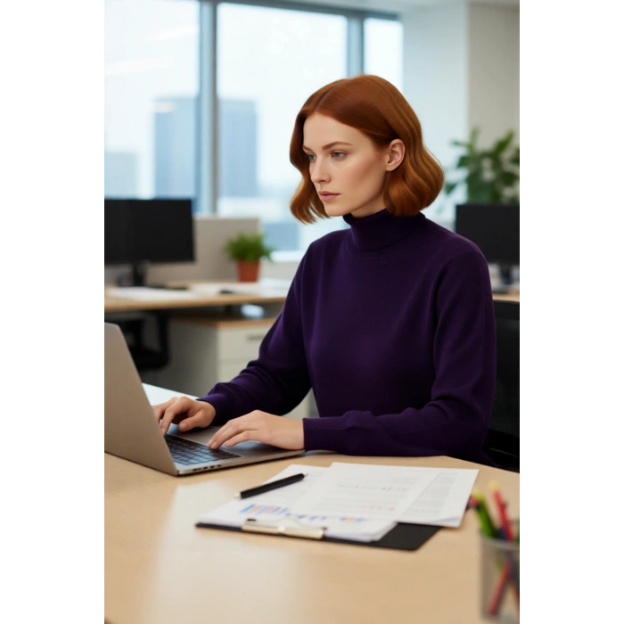 Kadın Günlük Akrilik Oversize Balıkçı Yaka Triko Kazak Konforlu Ve Şık Kış Kombinleri Kaliteli