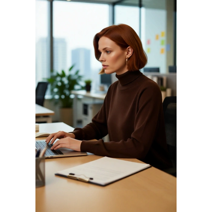 Kadın Günlük Akrilik Oversize Balıkçı Yaka Triko Kazak Konforlu Ve Şık Kış Kombinleri Kaliteli