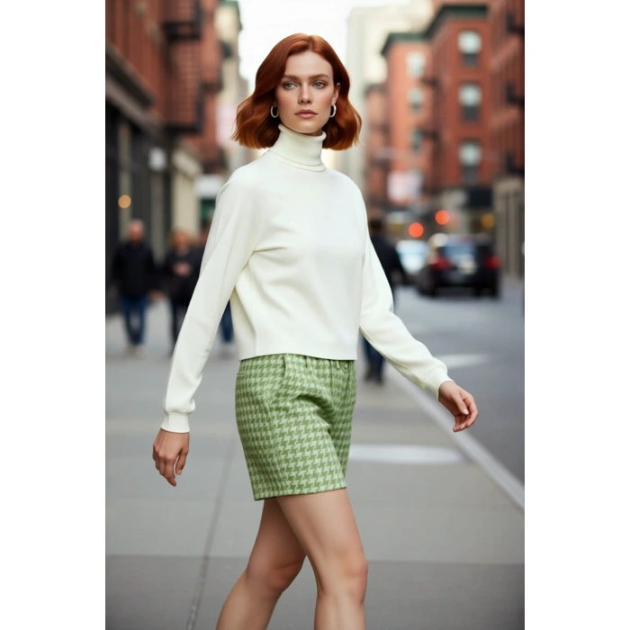 Kadın Günlük Akrilik Oversize Balıkçı Yaka Triko Kazak Konforlu Ve Şık Kış Kombinleri Kaliteli