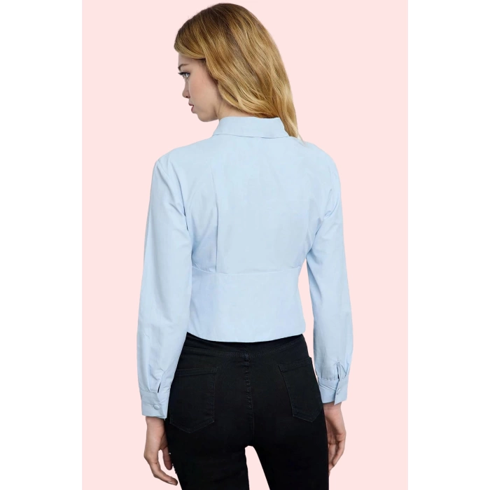 Kadın Günlük Gömlek Uzun Kollu Fitted Klasik Kesim Modern Tasarım Yaz Aylarının Vazgeçilmezi