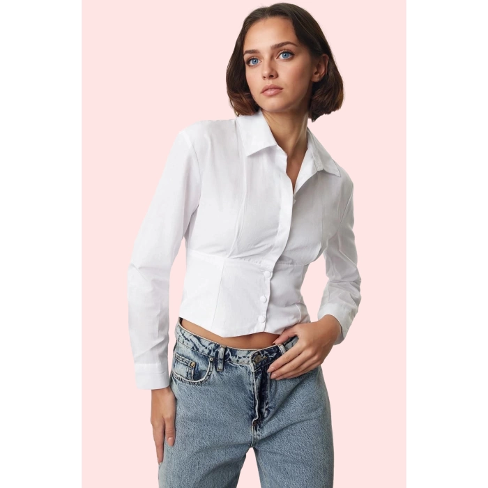 Kadın Günlük Gömlek Uzun Kollu Fitted Klasik Kesim Modern Tasarım Yaz Aylarının Vazgeçilmezi