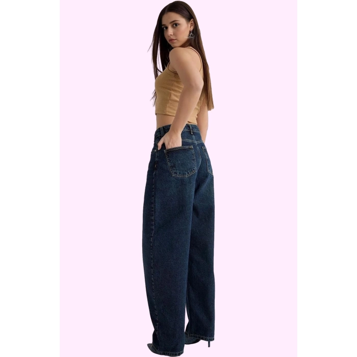 Kadın Günlük Kullanım İçin Pamuklu Denim Jean Skater Baggy Hafta Sonu Yaz Aylarının Vazgeçilmezi