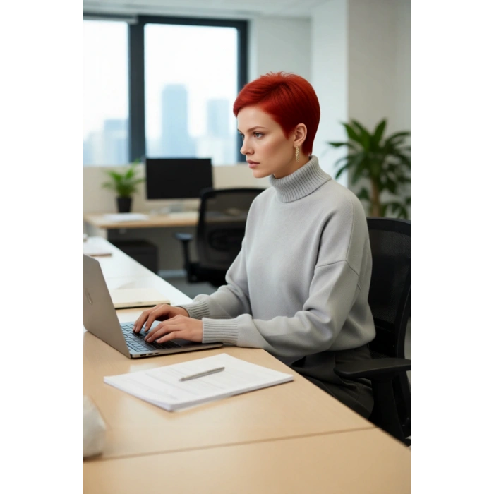 Kadın Günlük Oversize Düşük Kol Dik Yaka Uzun Triko Kazak Kışlık Şık Basic Rahatlık Sunar Kaliteli