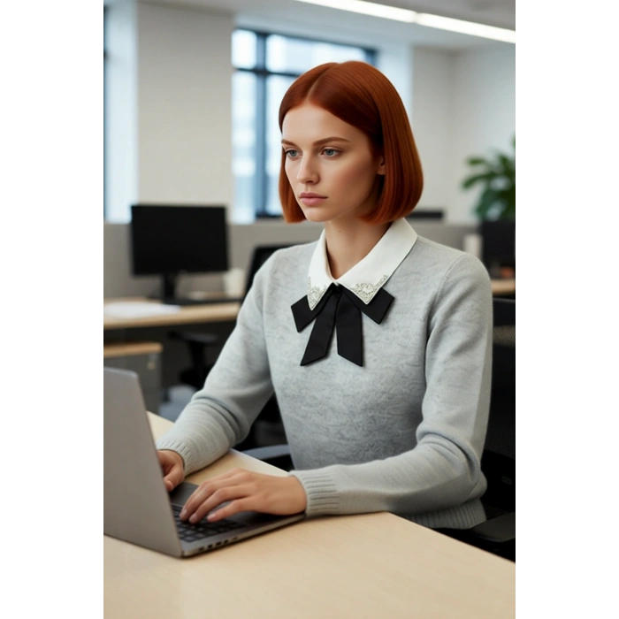 Kadın Günlük Ve Ofis Şıklığı İçin Regular Kalıp Taşlı Triko Kazak Tek Plaka Dokuma Rahatlığında