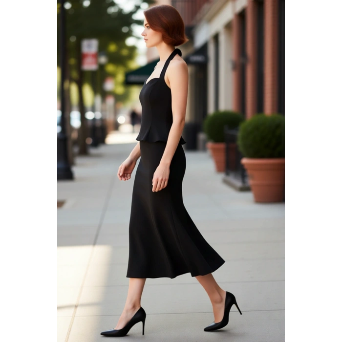 Kadın Kalp Yaka Balık Maxi Abiye Elbise Özel Davetler İçin Şık Ve Zarif Tasarım Stili Kaliteli