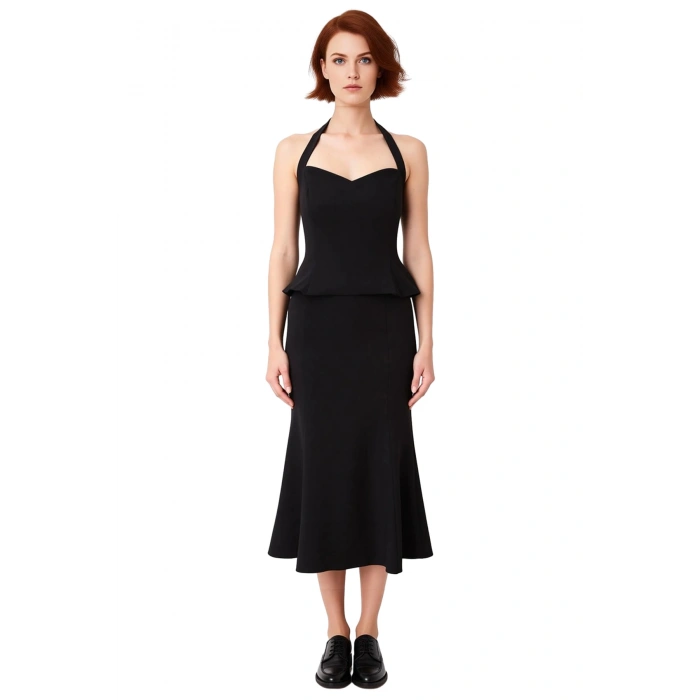 Kadın Kalp Yaka Balık Maxi Abiye Elbise Özel Davetler İçin Şık Ve Zarif Tasarım Stili Kaliteli