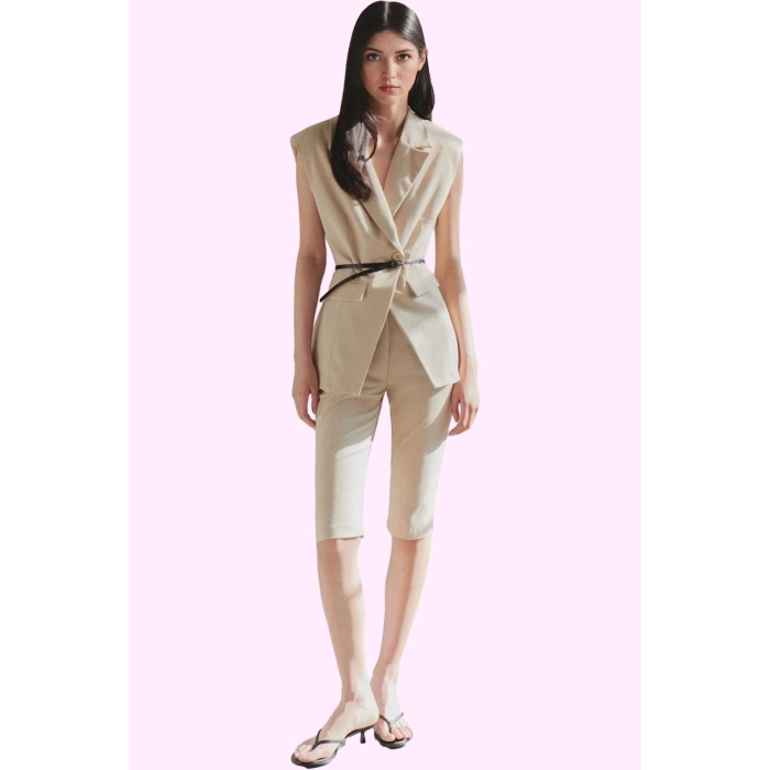 Kadın Kapri Pantolon Skinny Fit Normal Bel Dar Paça Günlük Şıklık Yaz Aylarının Vazgeçilmezi