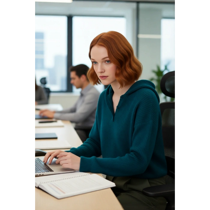 Kadın Kapüşonlu Oversize Düşük Kol Triko Kazak Fitilli Dokusuyla Kış Aylarının Favorisi Olacak