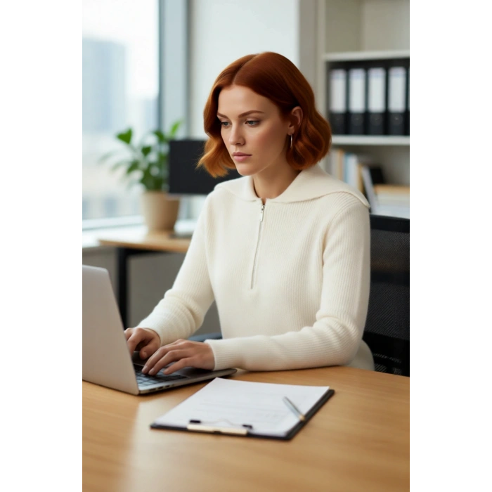 Kadın Kış Sezonu Regular Kesim Fermuarlı Triko Polo Yaka Kazak Rahat Ve Şık Görünüm Kaliteli