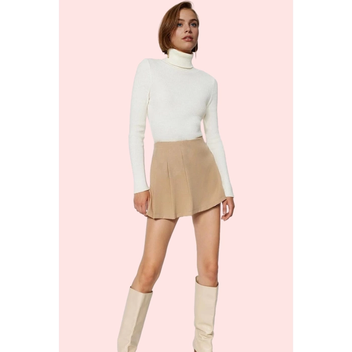 Kadın Kısa Boy Şort Etek Polyester Elastan Günlük Ve Şık Kombinler İçin Yaz Aylarının Vazgeçilmezi