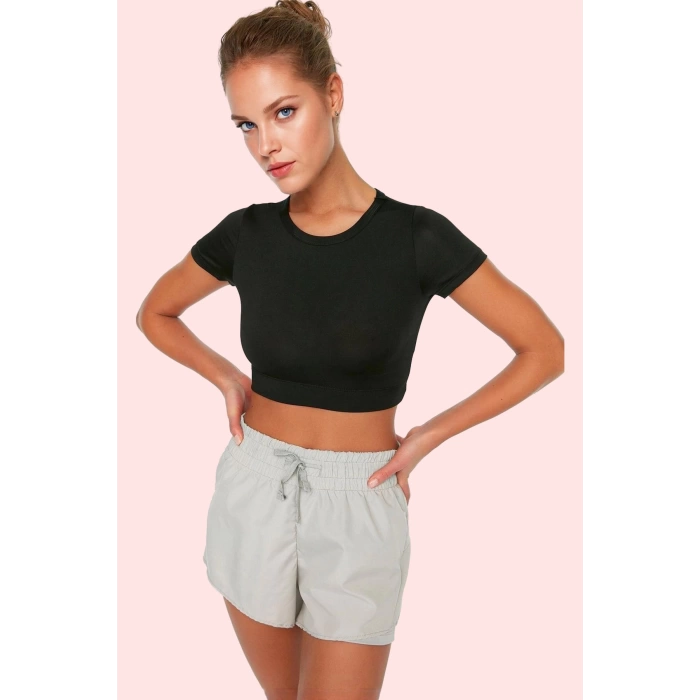 Kadın Kısa Boy Spor Şort Normal Bel Relaxed Paraşüt Kumaş Günlük Kullanım Kaliteli Malzeme