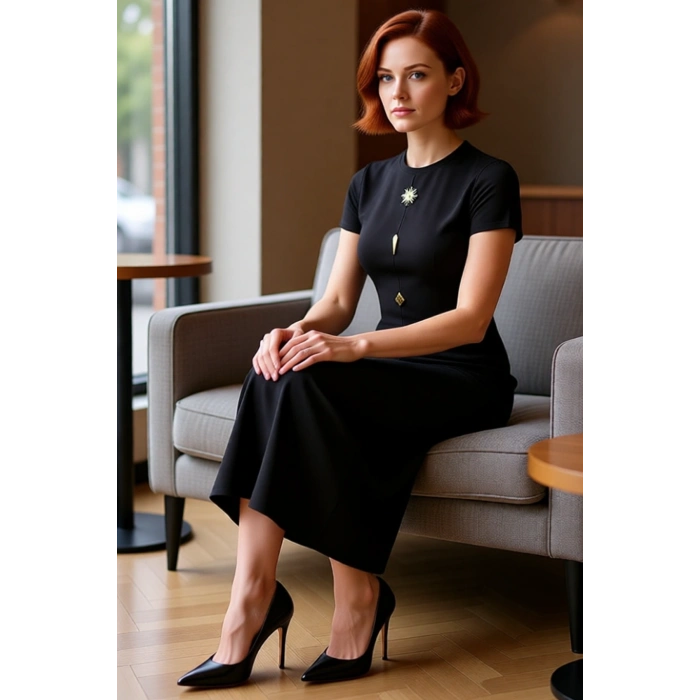 Kadın Kısa Kollu Düz Desen Bodycon Elbise Bisiklet Yaka Ottoman Örme Midi Boy Günlük Stile Uygun