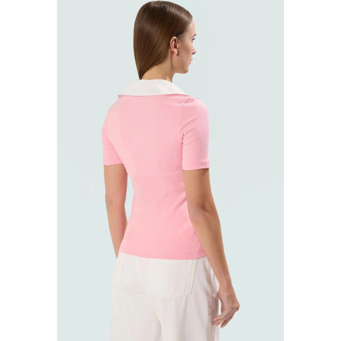 Kadın Kısa Kollu Fitted Örme Bluz Günlük Stil Kullanım İçin Özenle Seçilmiş Şık Görünüm