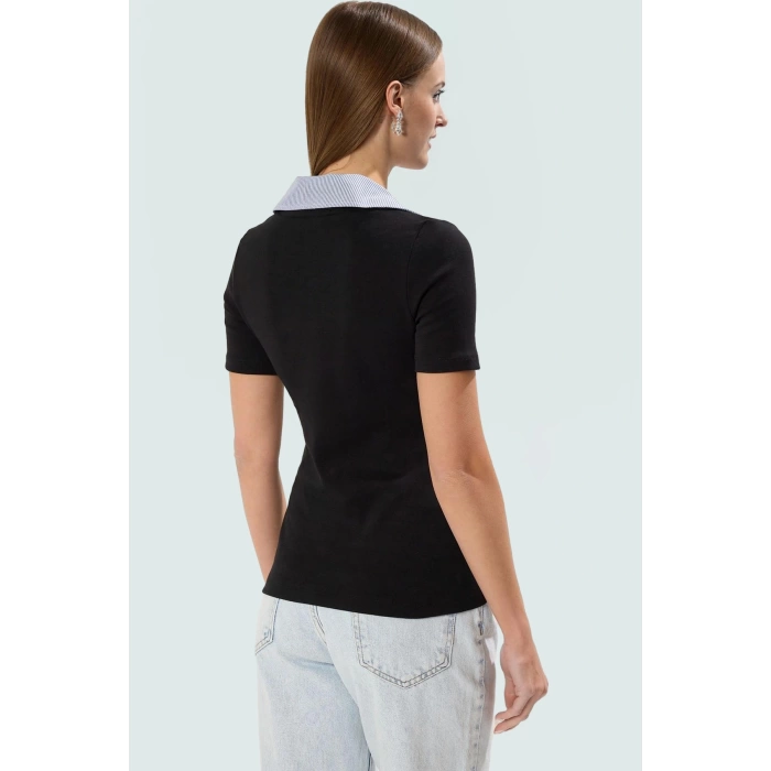 Kadın Kısa Kollu Fitted Örme Bluz Günlük Stil Kullanım İçin Özenle Seçilmiş Şık Görünüm