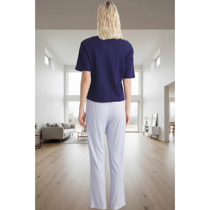 Kadın Kısa Kollu Regular Kalıp Pamuklu Pijama Takımı Özenle Seçilmiş Rahat Kullanım