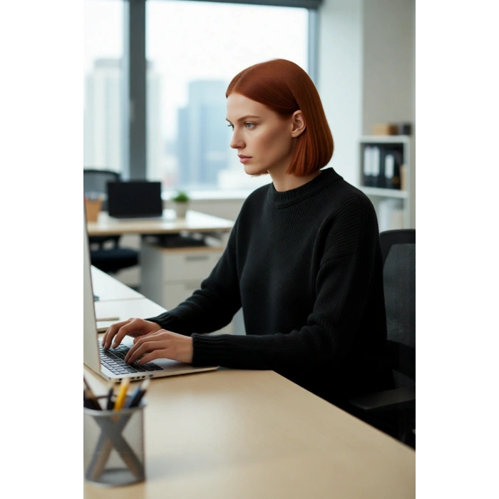 Kadın Kışlık Oversize Basic Triko Kazak Bisiklet Yaka Düşük Kollu Rahat ve Şık Günlük Stil