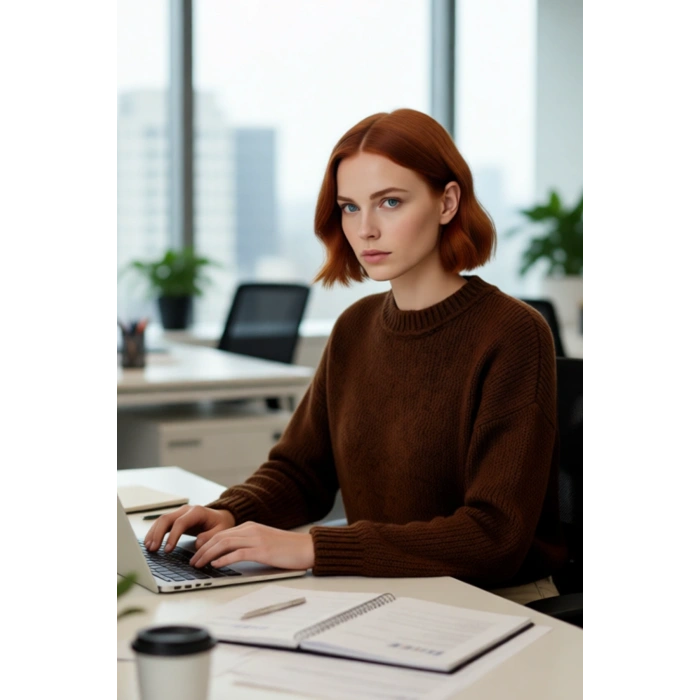 Kadın Kışlık Oversize Basic Triko Kazak Bisiklet Yaka Düşük Kollu Rahat ve Şık Günlük Stil