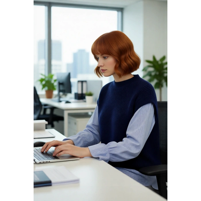 Kadın Kışlık Regular Kalıp Gömlek Garnili Bisiklet Yaka Triko Süveter Rahat ve Şık Günlük Stile
