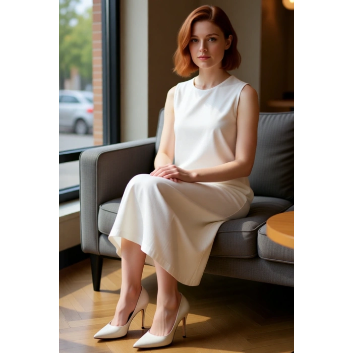 Kadın Kolsuz Bisiklet Yaka %100 Pamuk Maxi Boy Düz Elbise Konforlu ve Modern Şıklık Kaliteli