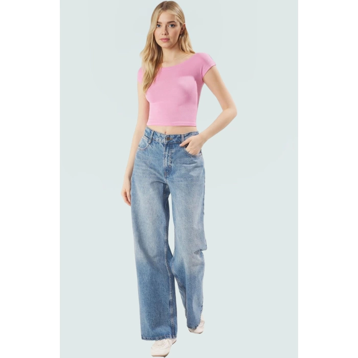 Kadın Kolsuz Örme Bluz Renk Basic Fitted Crop Bisiklet Yaka Konforlu Kesim Özel Tasarım