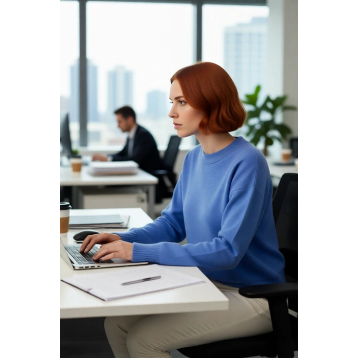 Kadın Koyu Kırmızı Konforlu Oversize Triko Bisiklet Yaka Düşük Kol Kış Gardırobu İçin Kazak