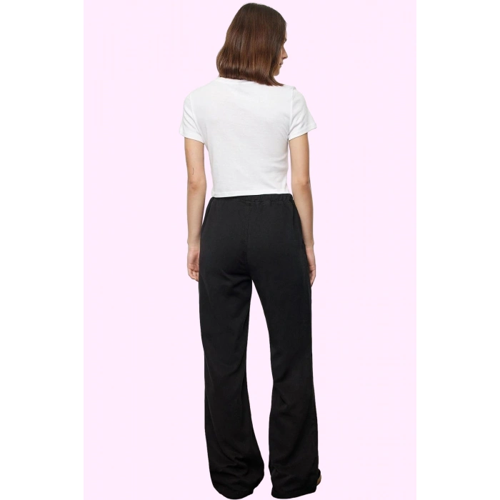 Kadın Liyosel Pantolon Yüksek Bel Wide Leg Regular Boy Günlük Şıklık Yaz Aylarının Vazgeçilmezi