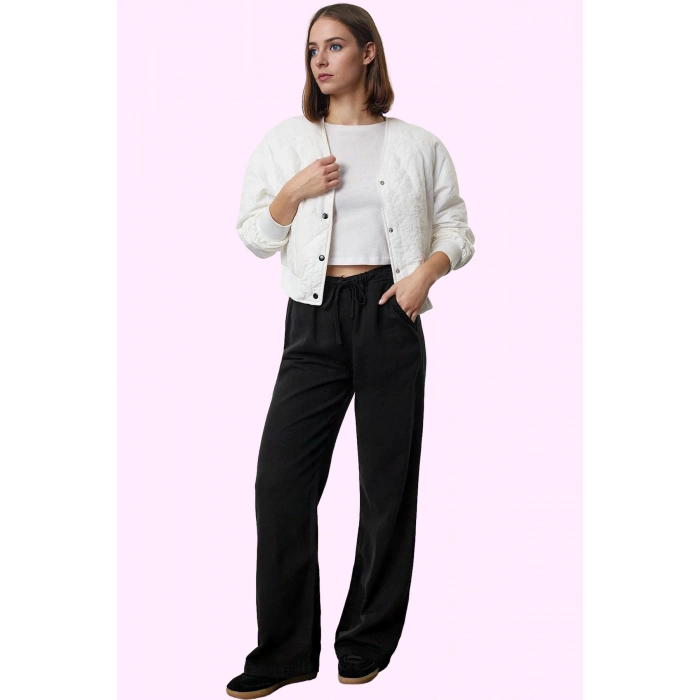 Kadın Liyosel Pantolon Yüksek Bel Wide Leg Regular Boy Günlük Şıklık Yaz Aylarının Vazgeçilmezi