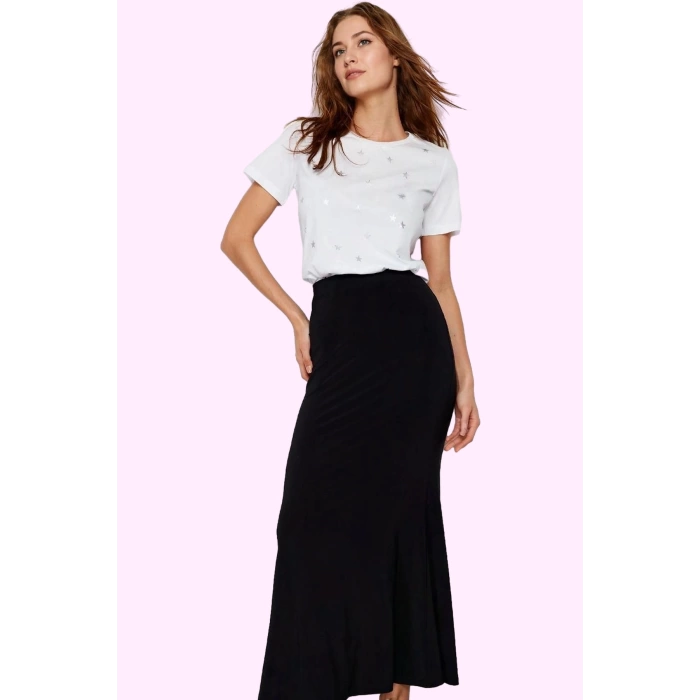 Kadın Maxi Etek Kalem Kalıp Örme Kumaş Günlük Casual Stil Hafta Sonu Yaz Aylarının Vazgeçilmezi