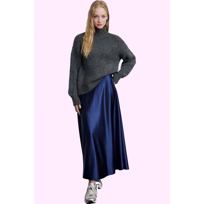 Kadın Maxi Etek Yüksek Bel A line Kesim Polyester Yazlık Günlük Kullanım Dayanıklı Malzeme