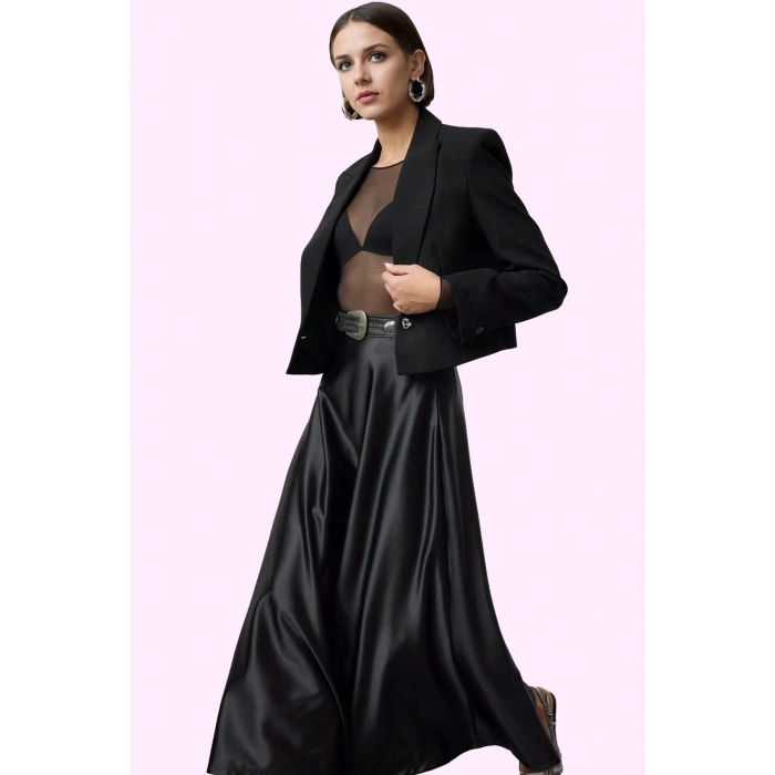 Kadın Maxi Etek Yüksek Bel A line Kesim Polyester Yazlık Günlük Kullanım Dayanıklı Malzeme