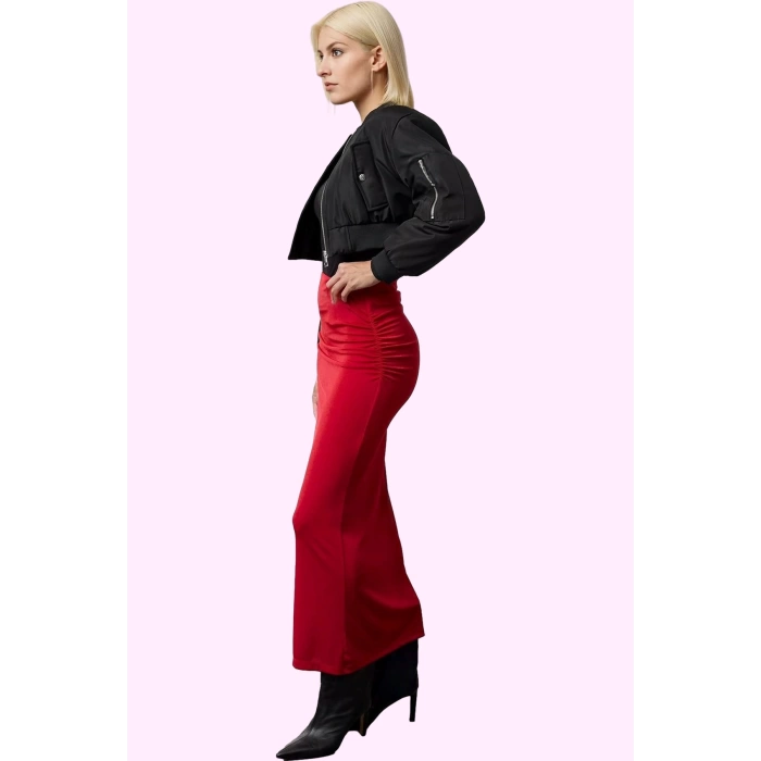 Kadın Maxi Etek Yüksek Belli Örme Kumaş Günlük Casual Hafta Sonu Yaz Aylarının Vazgeçilmezi
