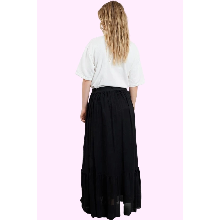 Kadın Maxi Kloş Etek Kemerli Astarlı Polyester Günlük Şıklık Hafta Sonu Yaz Aylarının Vazgeçilmezi