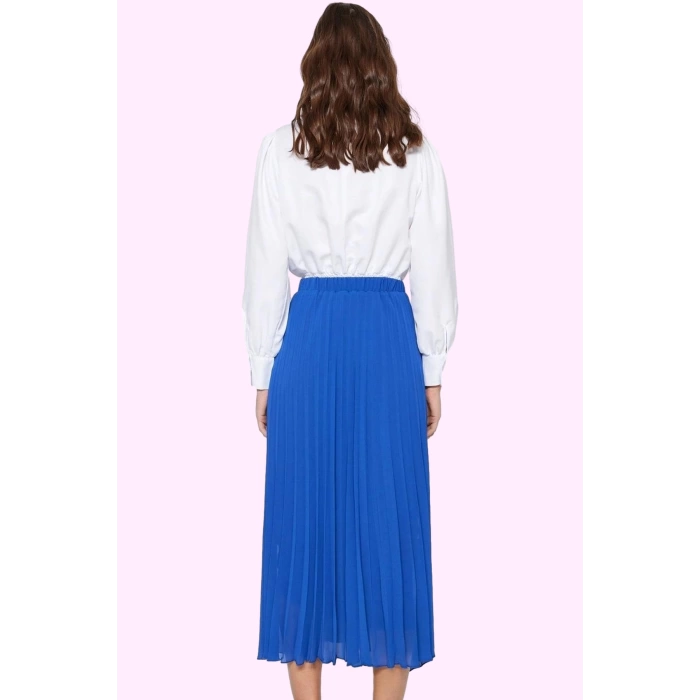 Kadın Maxi Kloş Pileli Etek Polyester Günlük Şıklık Özel Günler Yaz Aylarının Vazgeçilmezi