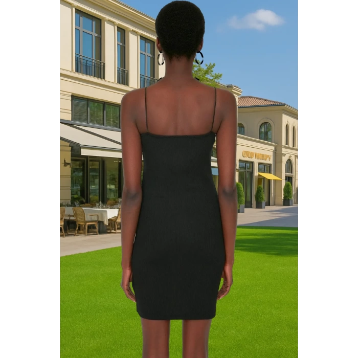 Kadın Mini Bodycon Örme Elbise Elastan Kumaş Günlük Şık Tarz Özel Tasarım Rahat Ve Şık Yüksek Kalite