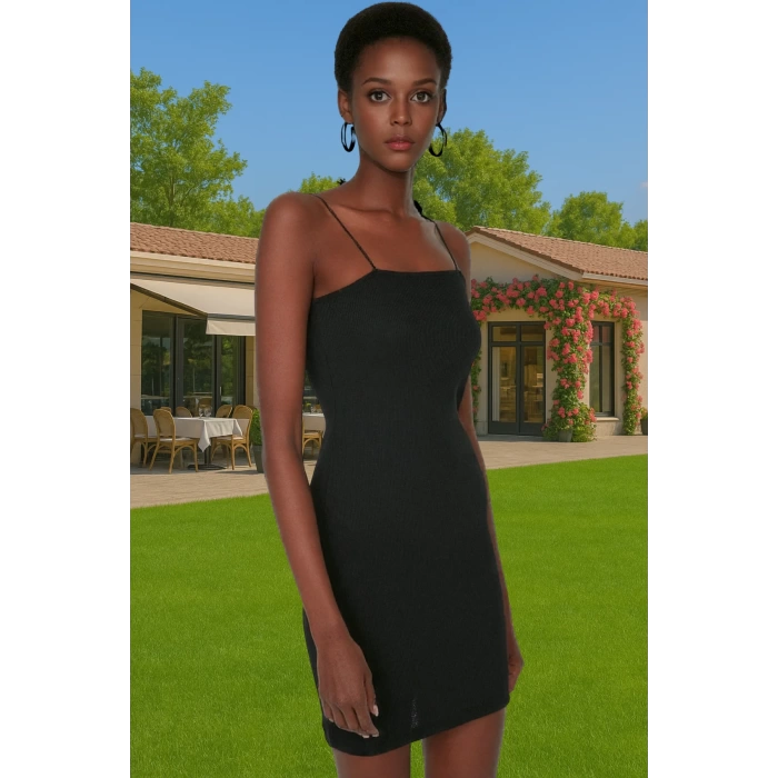 Kadın Mini Bodycon Örme Elbise Elastan Kumaş Günlük Şık Tarz Özel Tasarım Rahat Ve Şık Yüksek Kalite